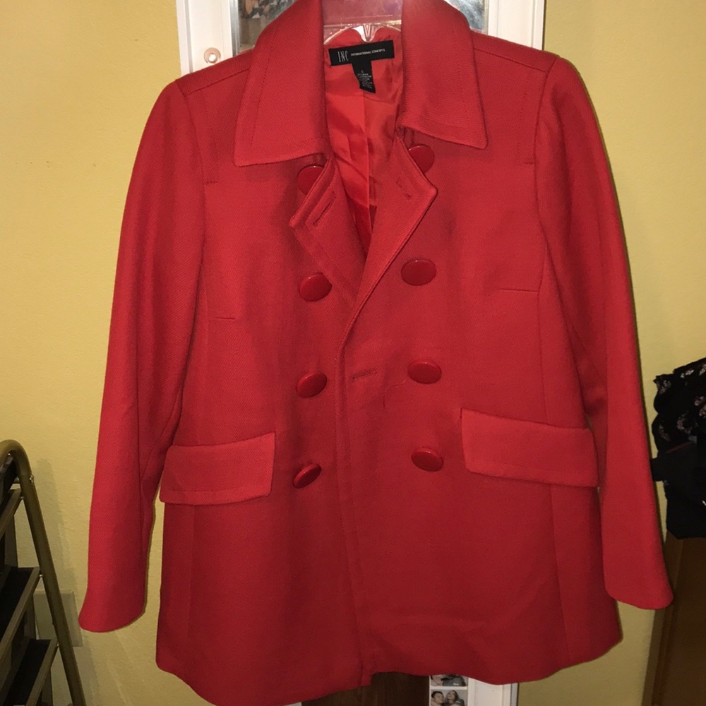 Red INC pea coat